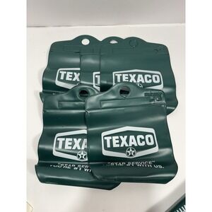 Vintage TEXACO Plastic Green Bags Star Services Lot Of 5 NOS